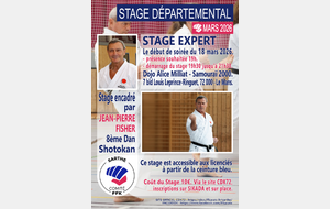 Stage Jean- Pierre Fisher :  18/03/2026